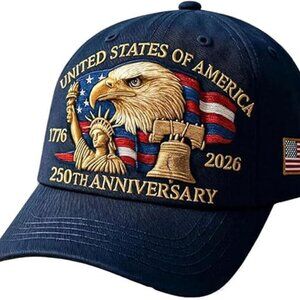 Patriotic Baseball Cap Commemorative 250th Anniversary Adjustable Fit Classic